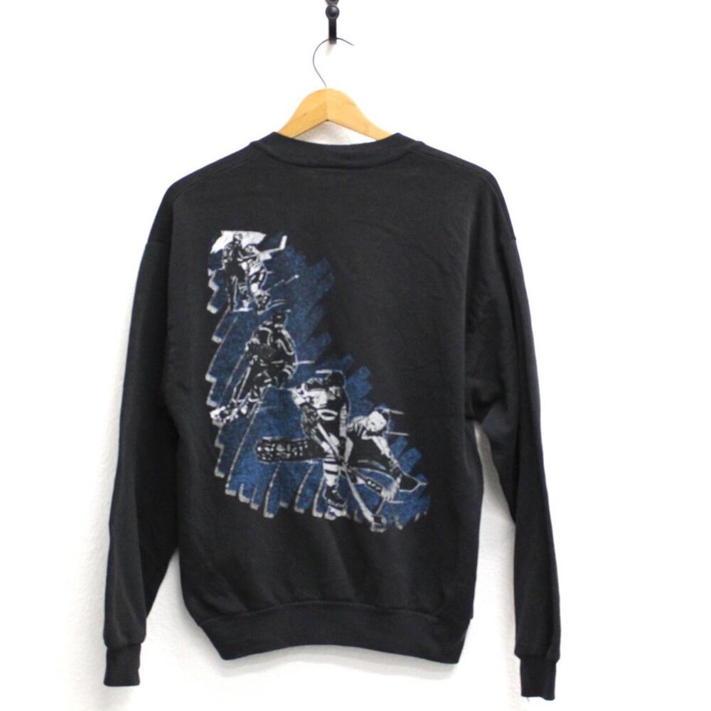Vintage 90s Columbus Chill Ice Hockey Black Sweatshirt Men’s Medium